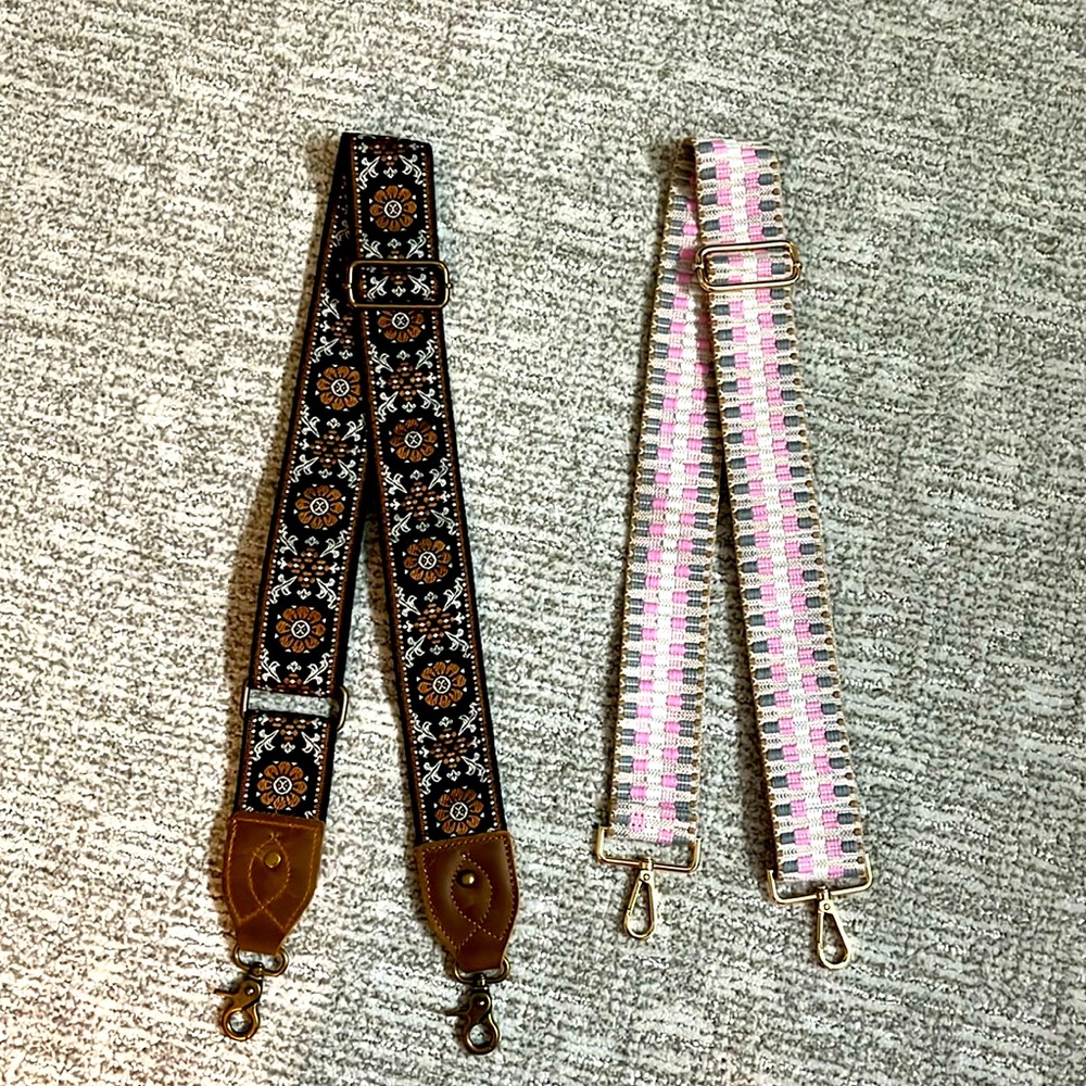 Two purse straps; new without tags
